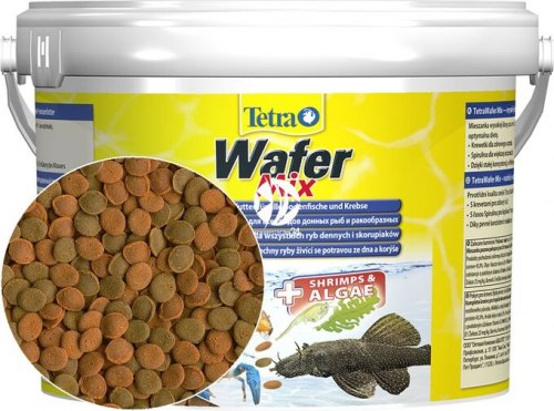 Корм Tetra Wafer Mix 250ml-Смесь основного корма для травоядных, хищных и донных рыб с добавлением креветок