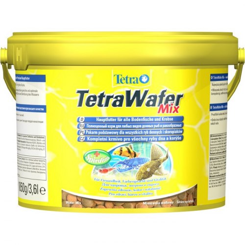 Корм Tetra Wafer Mix 1L-Корм для травоядных, хищных и донных рыб с добавлением креветок