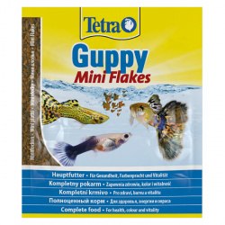 Корм Tetra Guppy MiniFlakes Sachet 12g/ Полноценный сбалансированный корм в виде мини-хлопьев для всех видов гуппи