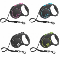 Рулетка Flexi Black Design S тросовая 5 м