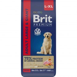 Сухой корм Brit Premium Dog Adult Large and Giant с курицей 15 кг