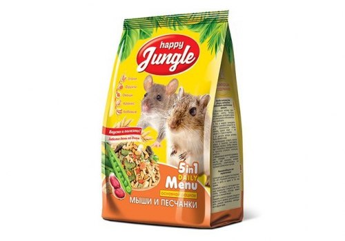 Корм Happy Jungle для мышей и песчанок, 400г
