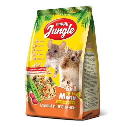 Корм Happy Jungle для мышей и песчанок, 400г