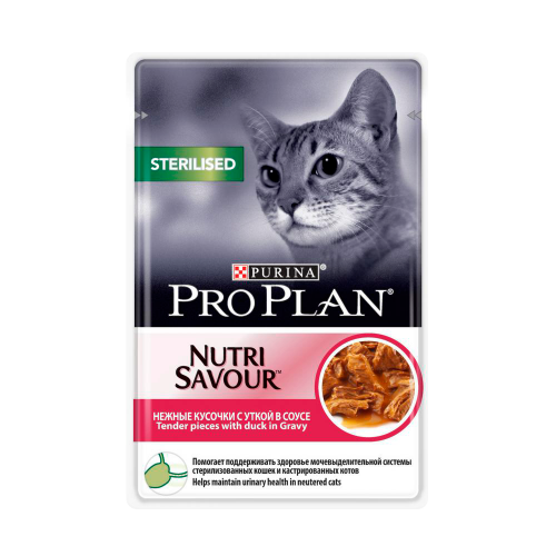Консерва Pro Plan для стерилизованных кошек с уткой в соусе 1 шт/85г