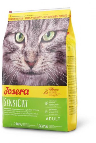 Сухой корм Josera Sensicat (Adult Sensitive 33/18) для взрослых кошек с чувствительным пищеварением, хорошо сбалансированная формула с высококачественными ингредиентами обеспечивает высокую перевариваемость 10 кг