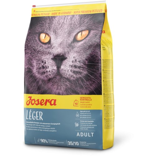 Сухой корм Josera Leger (Adult light 35/10) для взрослых малоактивных кошек или кошек, склонных к избыточному весу, с пониженным содержанием калорий и увеличенным количеством волокон 10 кг
