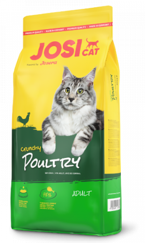 Сухой корм JosiCat Crunchy Chicken (Adult 28/9) Для дом. кошек с аппетитным мясом дом. птицы 18 кг