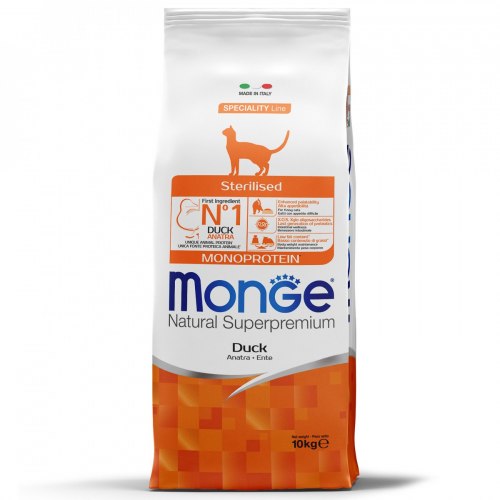 Сухой корм Monge CAT Sterilized Duck 10 кг