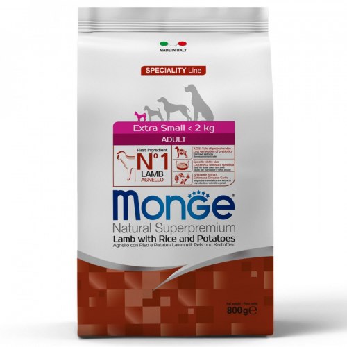 Сухой корм Monge Dog Mini Adult Lamb / Rice / Potato 7,5 кг
