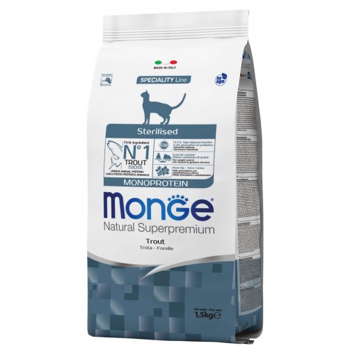 Сухой корм НА РАЗВЕС Monge Sterilised Trout Cat 1кг