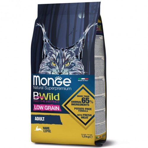 Сухой корм Monge Superpremium Cat BWILD ADULT HARE 10 кг
