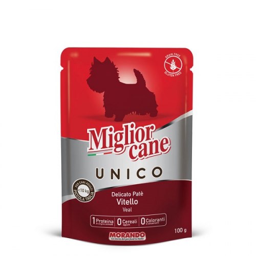 Консерва Unico для собак телятина, 100г/1шт