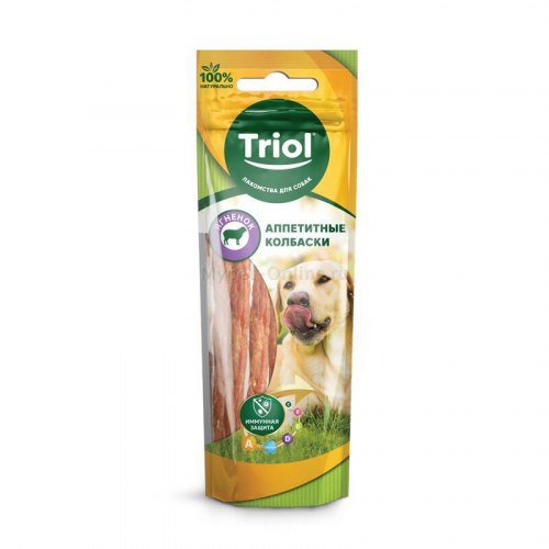 Аппетитные колбаски Triol для собак из ягненка, 40г