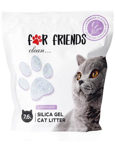Наполнитель For Friends силикагелевый 3,8 л, с запахом лаванды