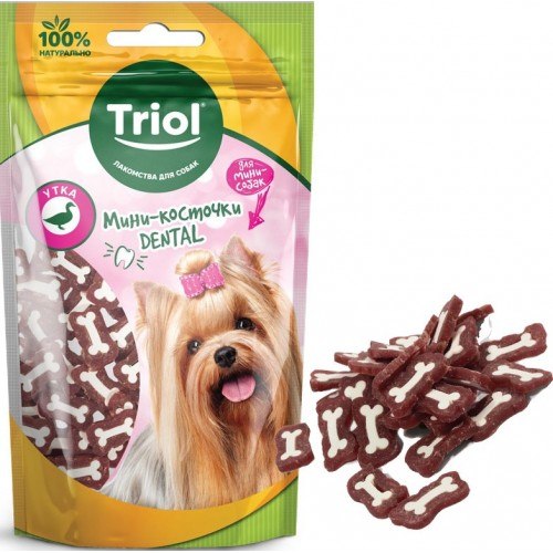 Мини-косточки Triol из утки для мини собак, 50г