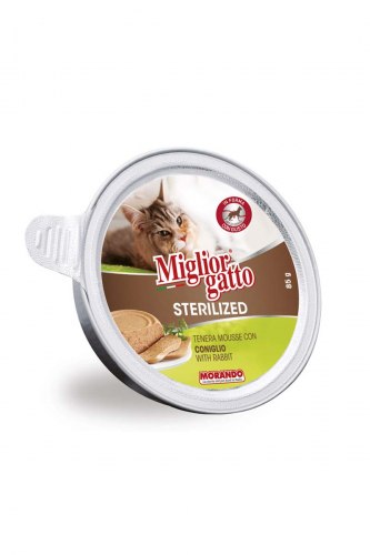 Мусс Miglior Gatto Steril для кошек с кроликом, 85г