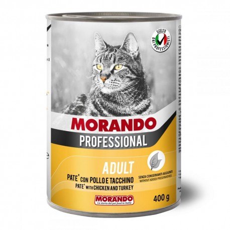 Паштет Morando Professional для кошек курица/индейка, 400г