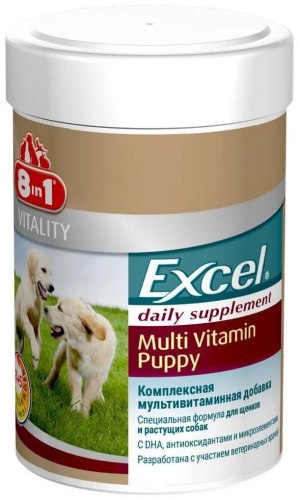 Комплексная мультивитаминная добавка 8 in 1 Exsel Multi Vit-Puppy 100таб., для щенков