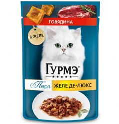 Консерва Gourmet Perle желе-де-люкс для кошек с говядиной , 75г