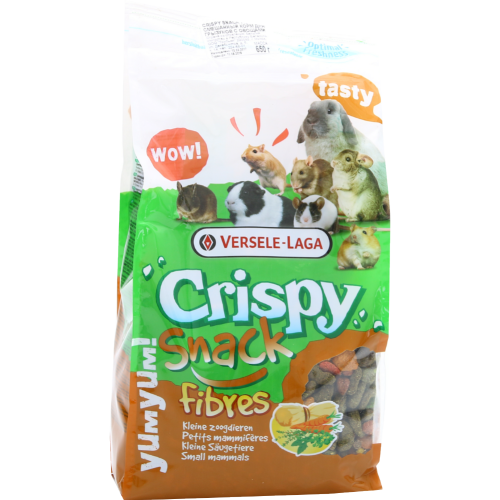 Смешанный корм Crispy snack fibres для грызунов с овощами, 650г
