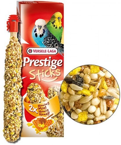 Палочки Versele Laga Prestige Sticks для волнистых попугаев с семенами и медом, 60г