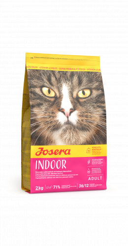 Сухой корм Josera Indoor (Adult 36/12) беззерновой корм для домашних и стерилизованных кошек, содержит легкоусвояемое мясо домашней птицы и рыбы с чечевицей, с умеренным содержанием жира (Прежний Naturelle)