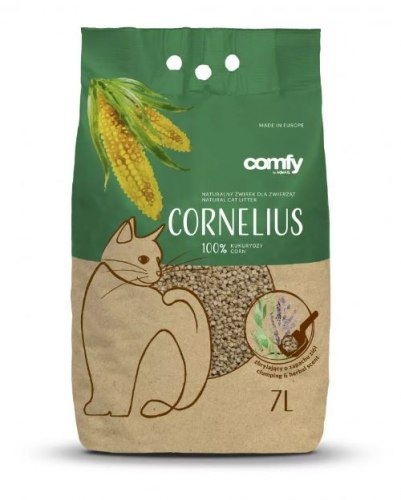 Наполнитель Comfy Benta Cornelius комкующийся кукурузный с ароматом трав, 7л
