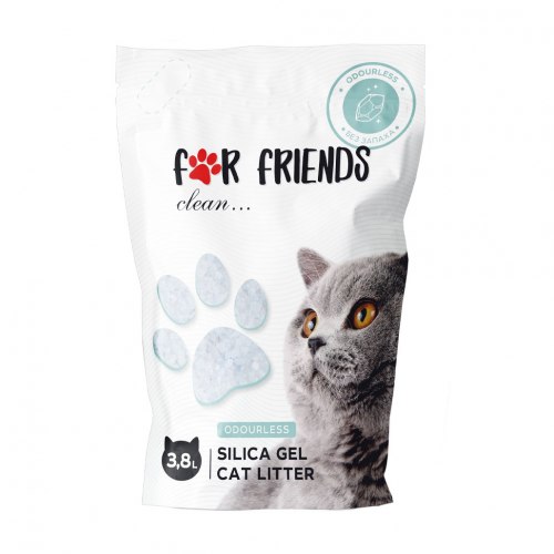 Наполнитель For Friends силикагелевый с ароматом лаванды, 3,8л