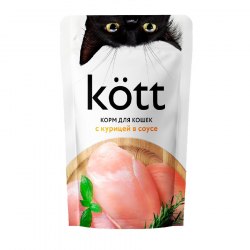 Консерва Kott для стерилизованных кошек с курицей в соусе, 75 г