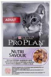 Консерва Pro Plan для взрослых кошек, кусочки с индейкой в желе 1шт/85г