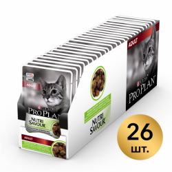 Консерва Pro Plan для взрослых кошек, кусочки с ягненком в желе 1 шт/85г