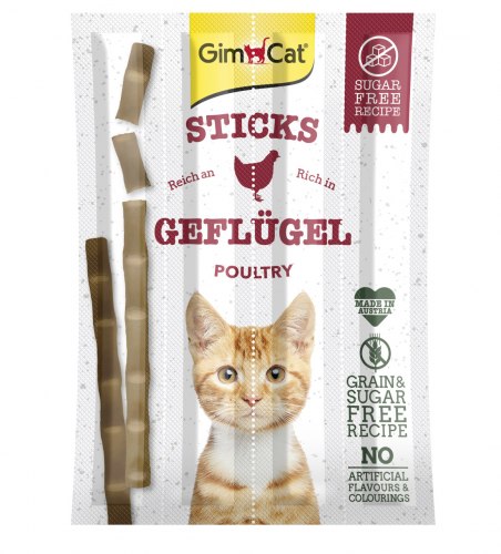 Лакомые кусочки GIMCAT для кошек с мясом птицы, 4шт