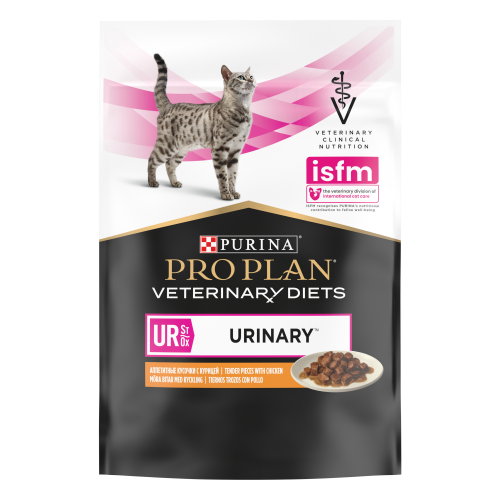 Влажный корм Pro Plan UR St/Ox для кошек при болезни нижних отделов мочевыводящих путей, с курицей 85г