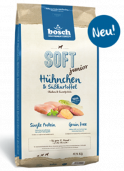 Полувлажный корм класса Holistic Bosch Софт+ Юниор Цыпленок с Бататом (12,5 кг)