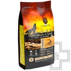 Сухой корм НА РАЗВЕС AMBROSIA GRAIN FREE холистик для собак мини-пород ,лосось и кролик, 1 кг