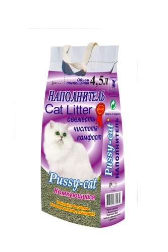 Наполнитель Pussy-cat комкующийся 10 л