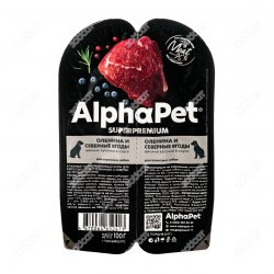 Консерва AlphaPet оленина и северные ягоды 100 г