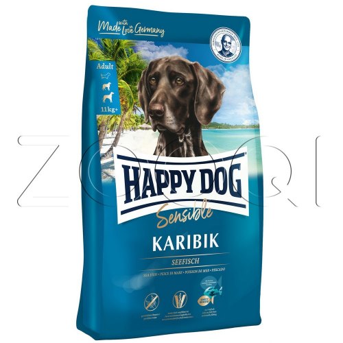 Сухой корм Happy Dog Sensible Karibik 23/12 (морская рыба) 11 кг