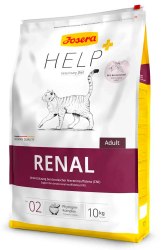 Сухой корм Josera Нelp Renal Cat (26,8/20,2) для взрослых кошек с хронической болезнью почек, с пониженным содержанием белка и фосфора, содержит крапиву для промывания мочевыводящих путей, а также способствует противоспалительным процессам