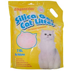 Наполнитель Elegant cat силикагелевый, с запахом клубники 7,6 л