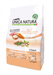 Сухой корм Unica Natura Indoor д/кош.кур,рис,морк. 1,5 кг