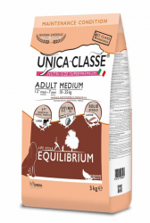 Сухой корм Unica Classe с ягненком, для взрослых собак средних пород для поддержания балланса в ЖКТ с 12 месяцев до 7 лет. Чувствительное пищеварение. 12 кг