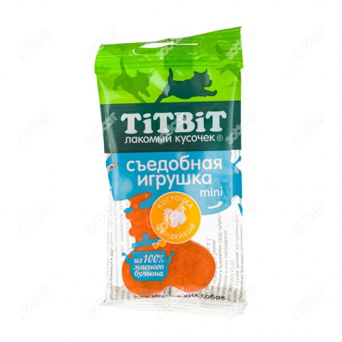 Съедобная игрушка TiTBiT косточка с индейкой Mini