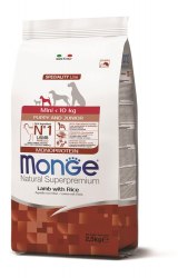 Сухой корм Monge Dog Speciality Line Monoprotein для щенков мелких пород, из лосося с рисом 7.5 кг