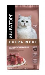 Сухой корм Мираторг ''Extra Meat" для стерилизованных кошек старше 1 года, c нежной телятиной, 10 кг