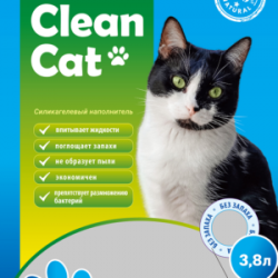 Наполнитель Clean Cat силикагелевый без запаха, 3,8 л