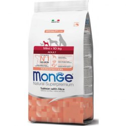 Сухой корм НА РАЗВЕС Monge Сухой корм Monge Dog Speciality Line Monoprotein Mini для взрослых собак мелких пород, из лосося с рисом 1 кг