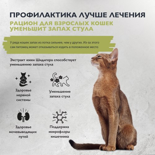 Сухой корм Brit Care Indoor Stool Odour Reduction для уменьшения запаха стула домашних кошек с индейкой и лососем, 1,5 кг