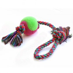 Игрушка Triol для собак Веревка с петлей, 2 узла и мяч, d65/430мм