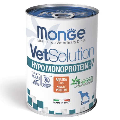 Влажный корм Monge VetSolution Dog Hypo Monoprotein DUCK утка 400 г